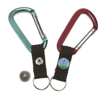 Carabiner with Snap-on Ball Marker Strap
