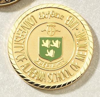 Die Struck Brass Paperweights