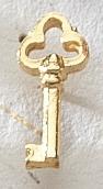 Skeleton Key Cast Lapel Pin