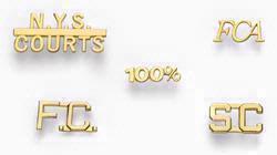 Economical Die Struck Brass Lapel Pin with Up to 4 Piercings