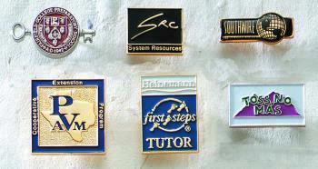 Economical Die Struck Brass Lapel Pin with Soft Enamel Colorfill