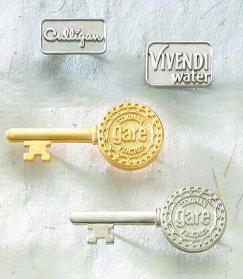 Economical Die Struck Brass Lapel Pin with Sandblast
