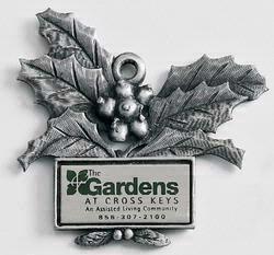 Holly Leaves MasterCast Design Cast Ornament