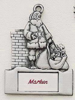 Rooftop Santa MasterCast Design Cast Ornament