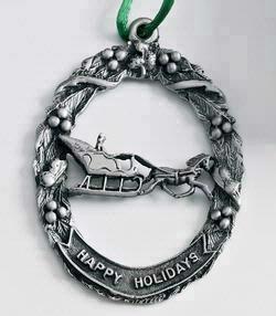 Sleigh Oval MasterCast Design Cast Ornament