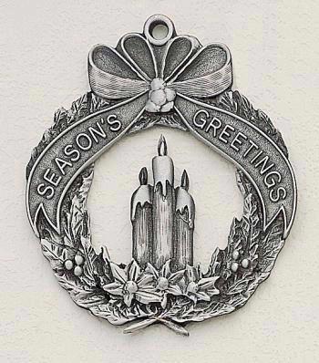 Wreath/Candles MasterCast Design Cast Ornament