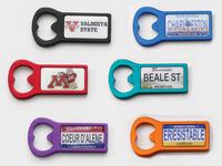 Rectangle Anodized Aluminum Bottle Opener Magnet