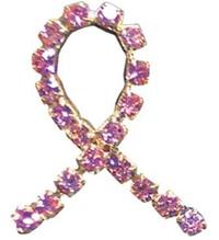 Rhinestone Awareness Ribbon Lapel Pin