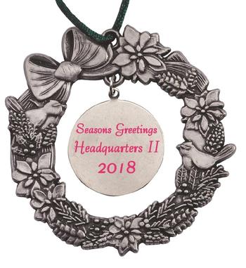 Wreath with Dangle MasterCast Design Cast Ornament